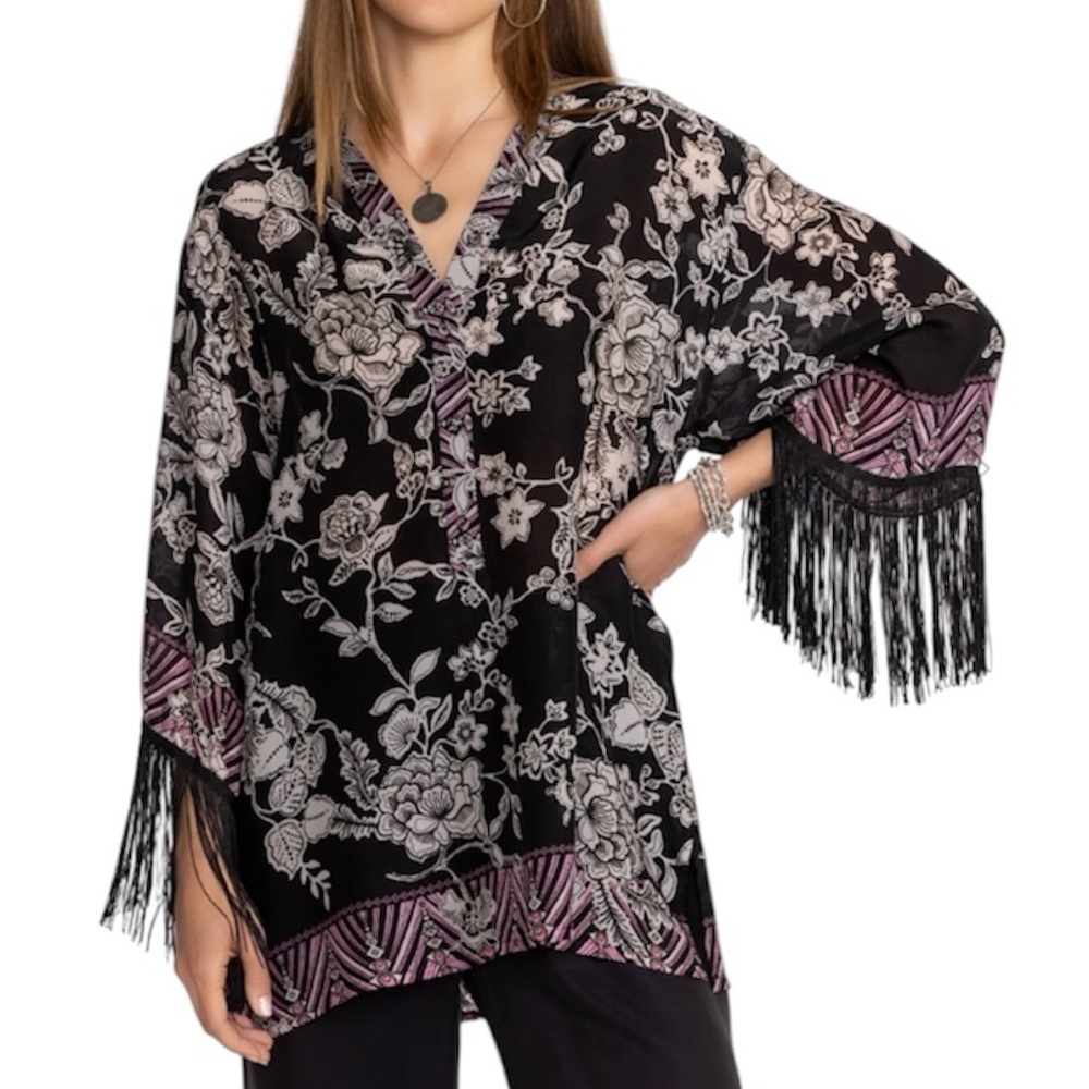 Johnny Was | Women’s Edina Fringe Blouse Size Small NWT